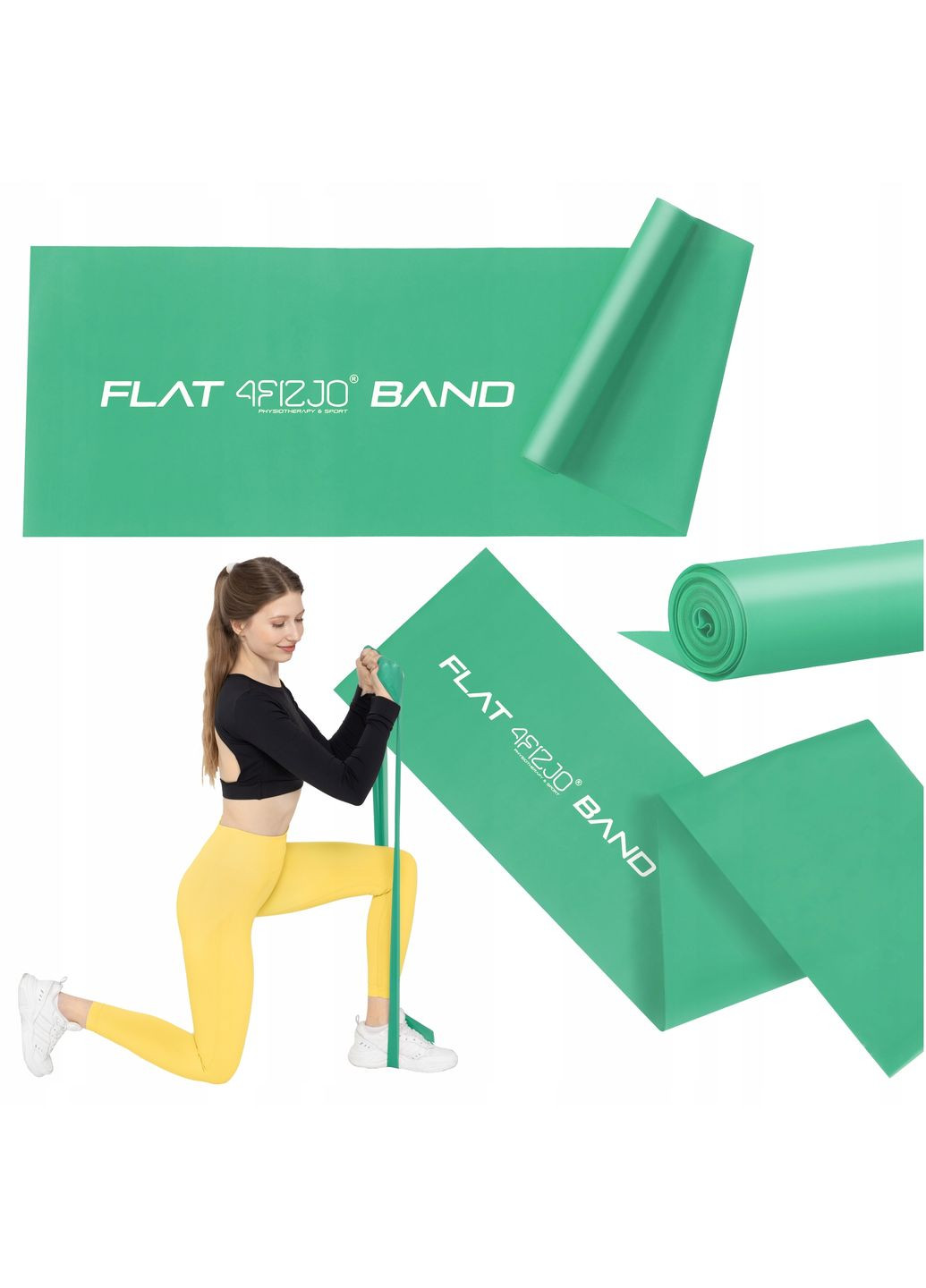 Лента-эспандер для спорта и реабилитации Flat Band 200 х 15 см 5-8 кг Green (P-5907222931653) 4FIZJO (301733355)