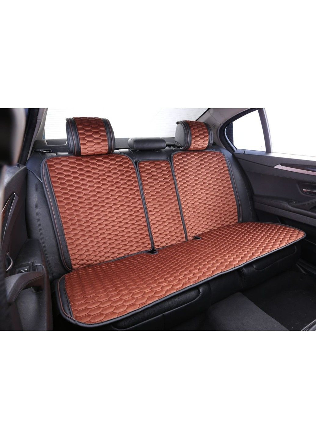 Накидки для передних сидений Алькантара Palermo Premium Черные Красный кант 2 шт S4C (338624748)