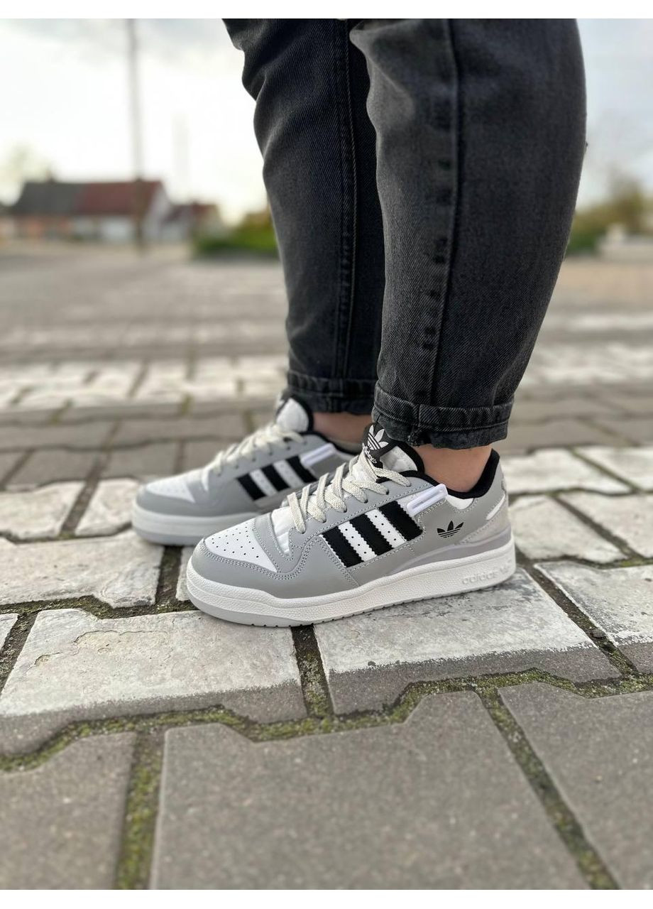 КРОСІВКИ ЖІНОЧІ ADIDAS FORUM GREY WHITE BLACK АДІДАС ФОРУМ No Brand сірі демісезони (368867661)