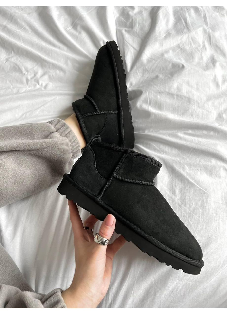 Угі Жіночі UGG Ultra Mini Black (Замша) (366320875)