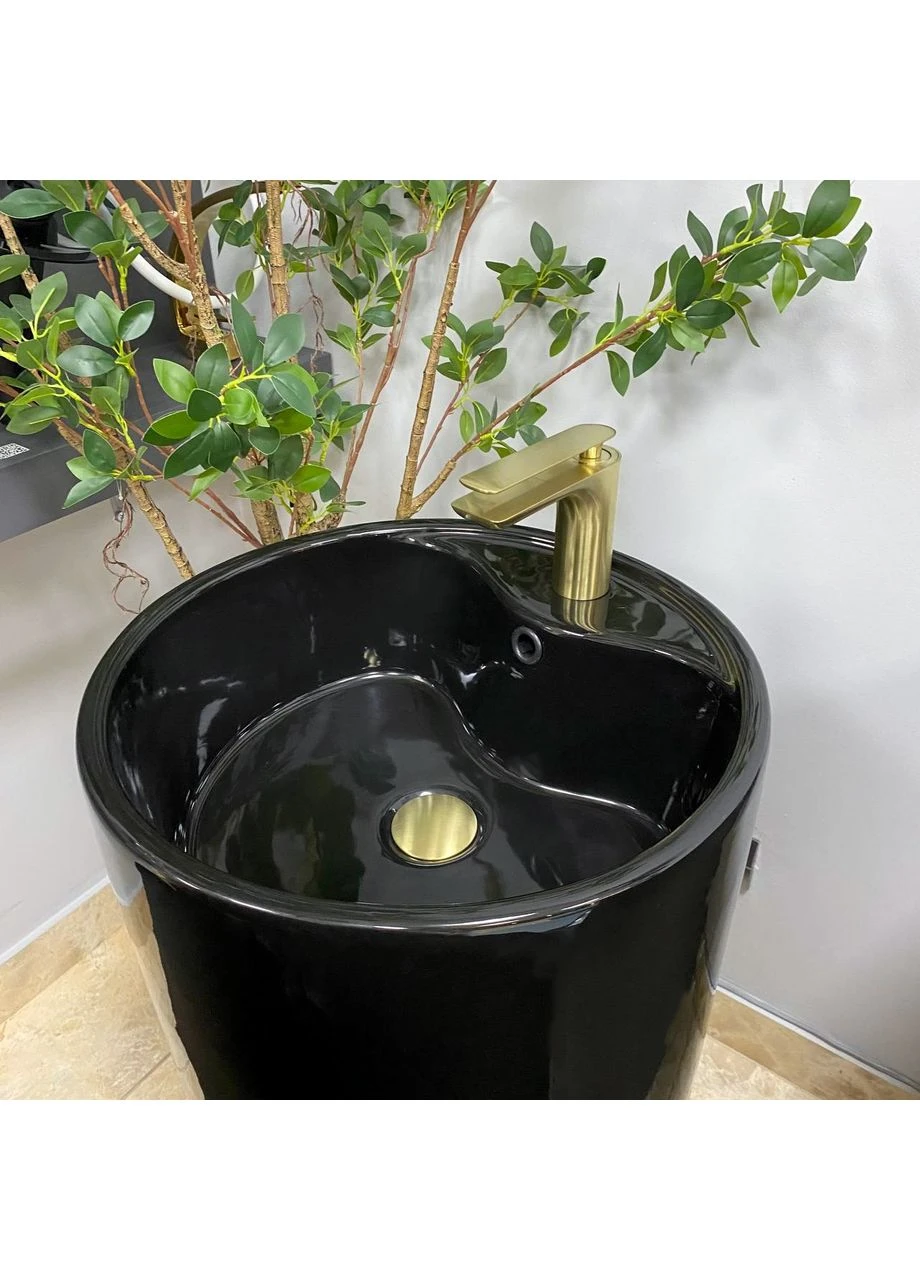 Умивальник (раковина) AGRIENTO BLACK GLOSSY підлоговий VBI (374486312)