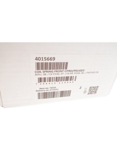 Пружина подв. передн. CITROEN (пр-во) 4015669 Lesjofors (366109644)