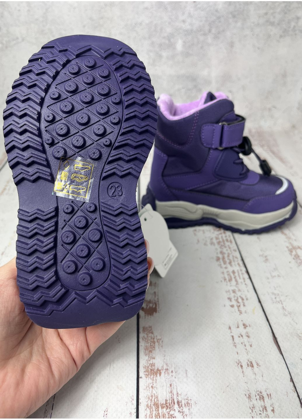 Черевики зимові дитячі на дівчинку Kimbo-o Фіолетовий (417) Kimboo (367851614)