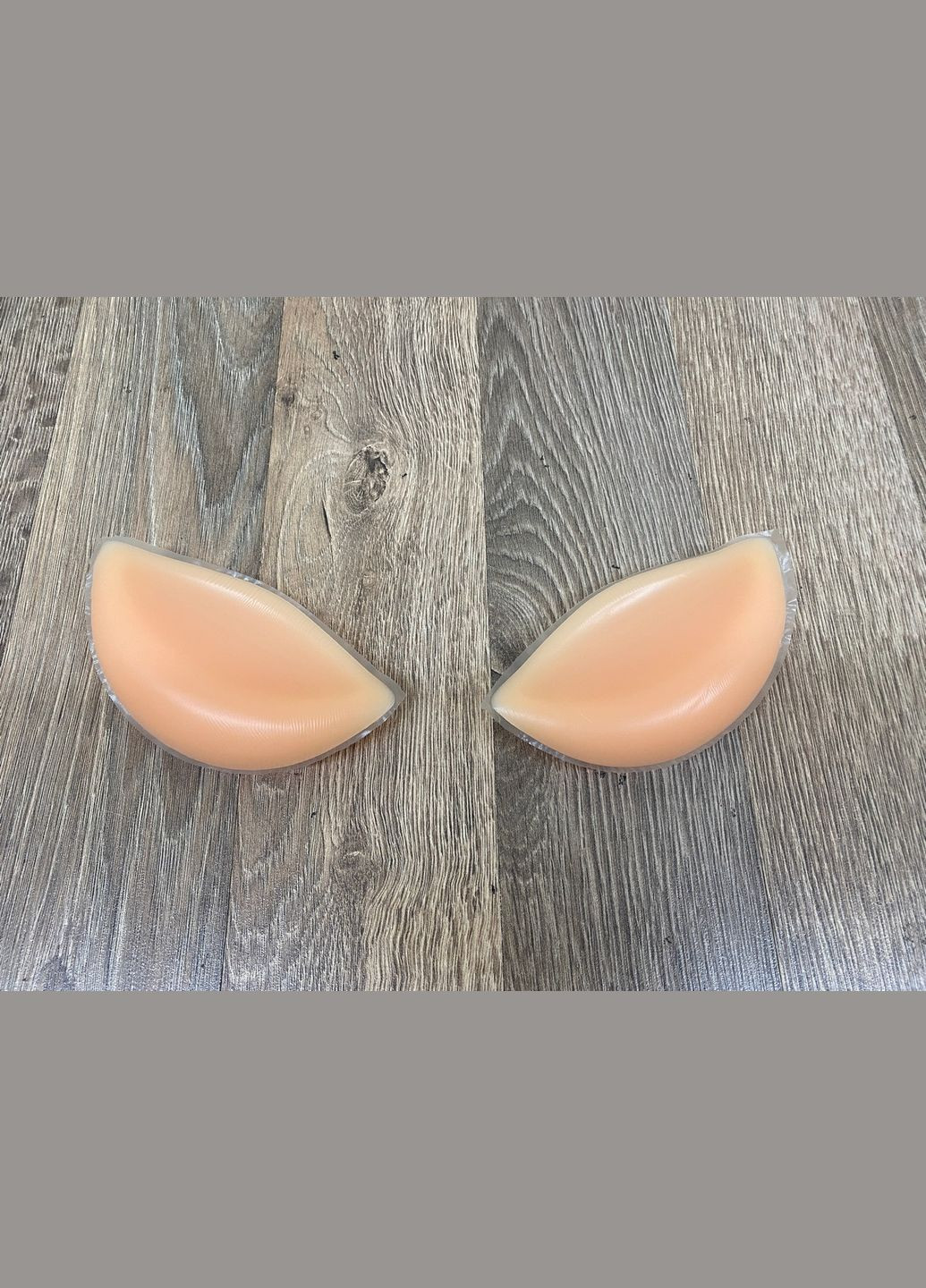 Вкладыши силиконовые пушап 12,5*7*2,5см бежевые телесные пуш ап в бюстгальтер No Brand 7468 (291413305)