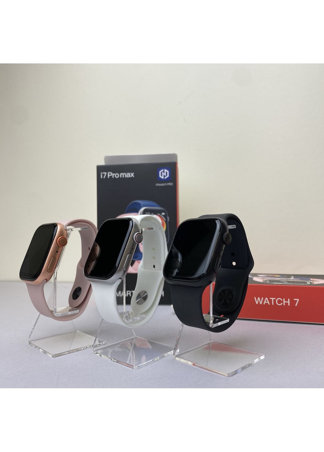 Розумний годинник i7 Pro Max Рожевий смарт годинник для здоров'я та фітнесу моніторинг активності Smart Watch Watch 45 mm (372460521)