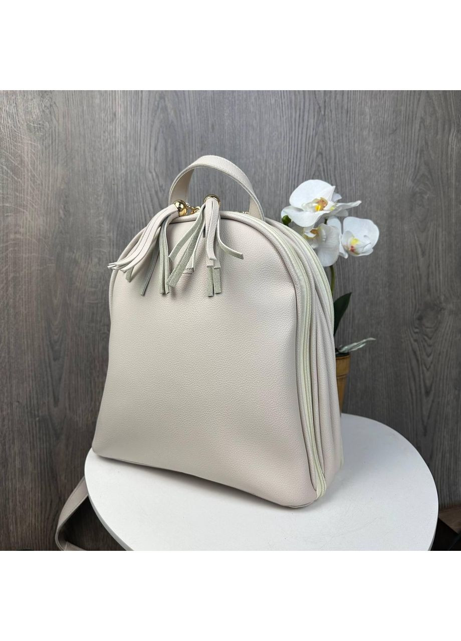 Міський рюкзак для чоловіків шкірзам коричневий з відділенням для ноутбука сумка для роботи та навчання ProDobro (363136376)