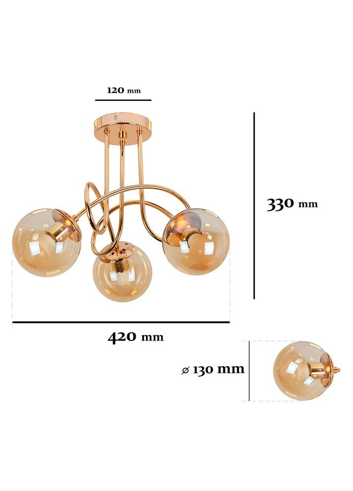 Люстра 7529903-3 GOLD+BR (LVS4726) Levistella (323003195)