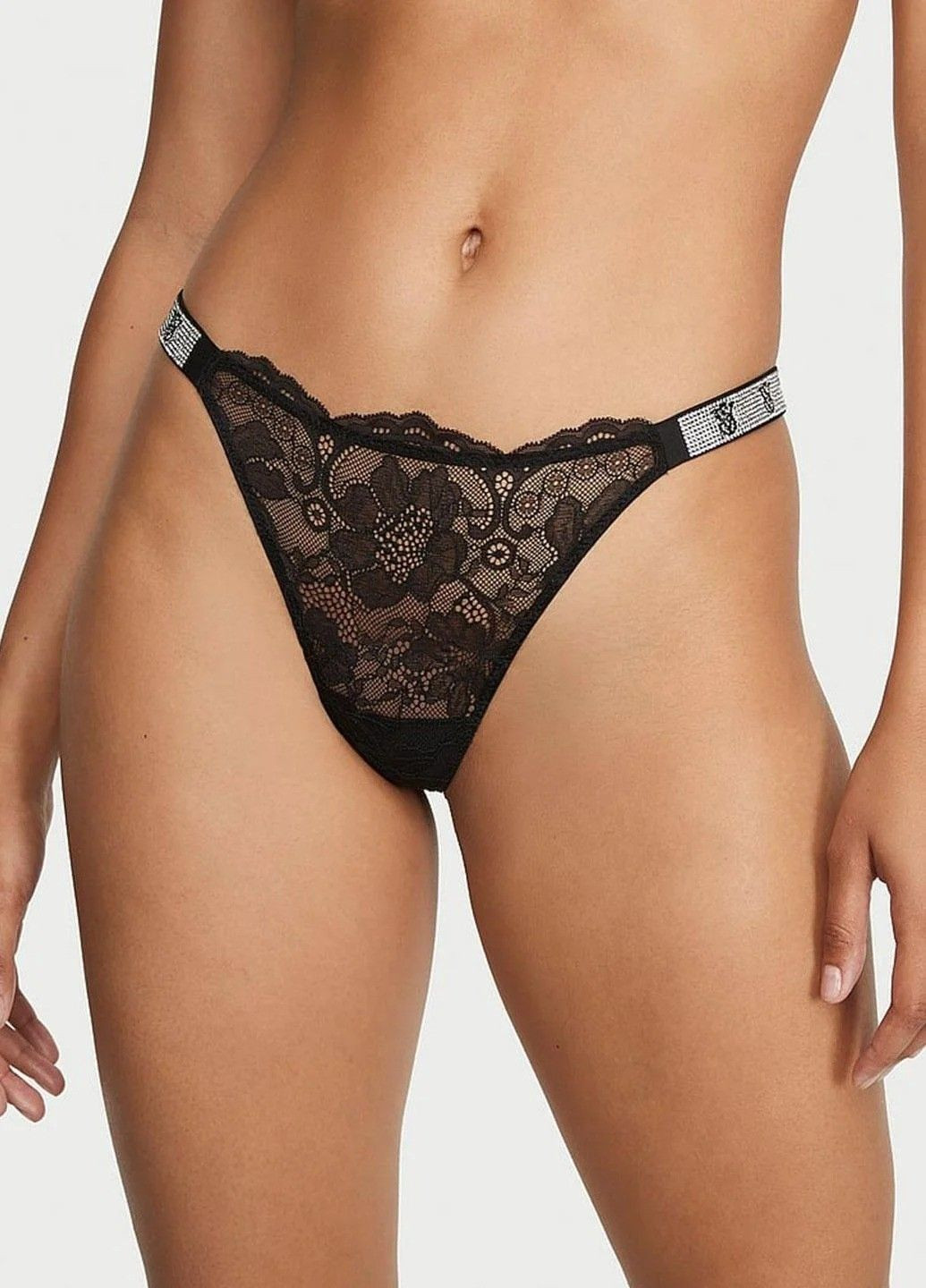 Трусики со Стразами Very Sexy Double Shine Strap Smooth Thong Panty Victoria's Secret (320961554)