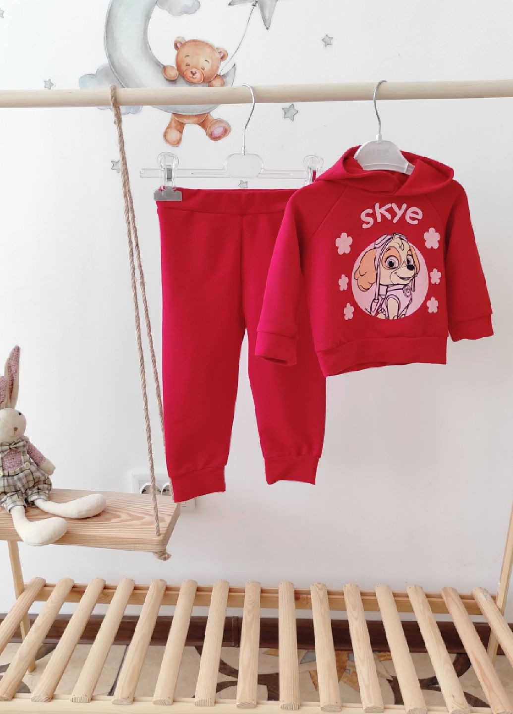 Червоний демісезонний дитячий костюм щенячий патруль для дівчинки No Brand