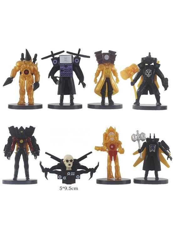 Скибиди Туалет фигурки Skibidi Toilets набор фигурок детские игрушки 8 шт 5-9.5 см Shantou (317352483)