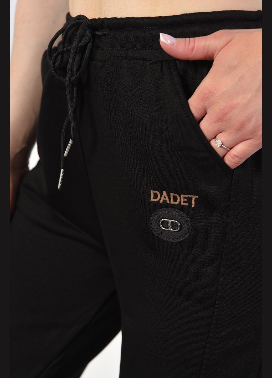 Спортивные штаны женские черного цвета Let's Shop (293476710)