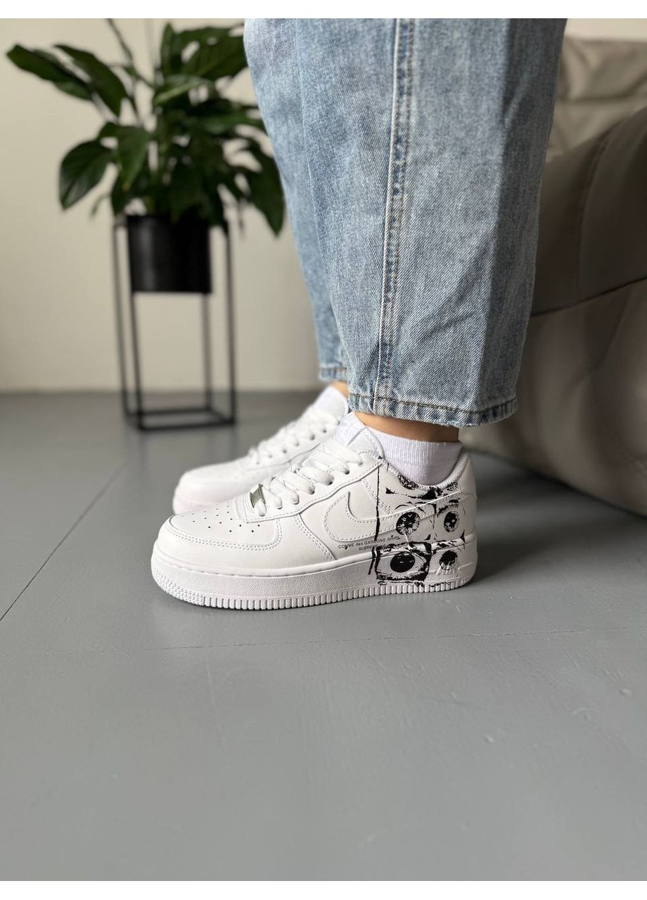 Комбіновані Осінні кросівки чоловічі nike air force 1 low x supreme x comme des garçons найк аір форс 1 преміум No Brand
