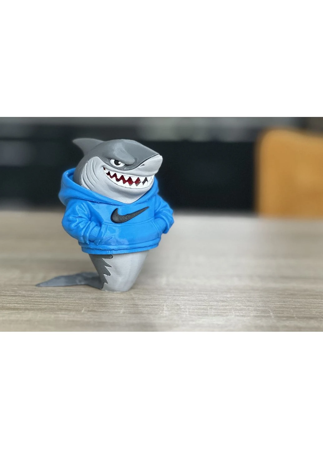 Акула в худи | Коллекционная фигурка | PLA пластик | 3D-печать No Brand (392426423)