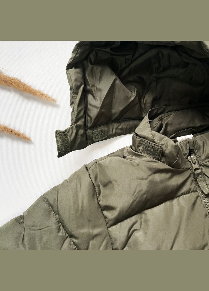 Оливковая (хаки) демисезонная куртка 80 см хаки артикул л328 H&M