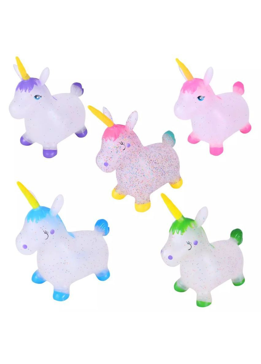 Резиновий дитячий стрибун Єдиноріг 1300 г, розмір 60x30 см, в асортименті - No Brand RB24369 (371927041)