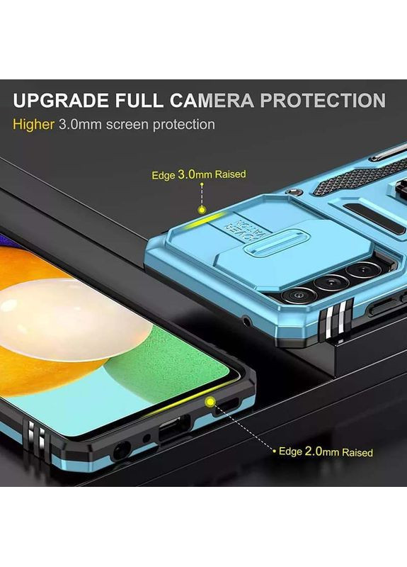 Ударостійкий чохол Camshield Army Ring для Samsung Galaxy A33 5G Блакитний Epik (372499579)