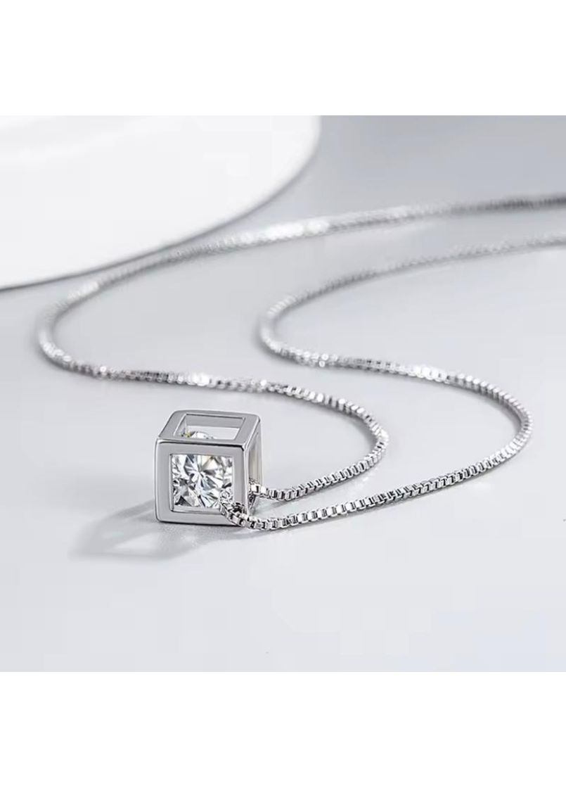 Підвіска з камінцем, підвіска з камінчиком, підвіска куб, підвіска з кубом, кулон, ланцюжок, чокер, кольє, підвіска кубік Fashion Jewelry (367863698)