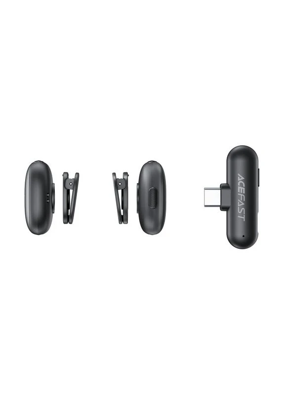 Бездротова мікрофонна система wireless lavalier microphones Black (6974316284895) Acefast R1 (383060644)