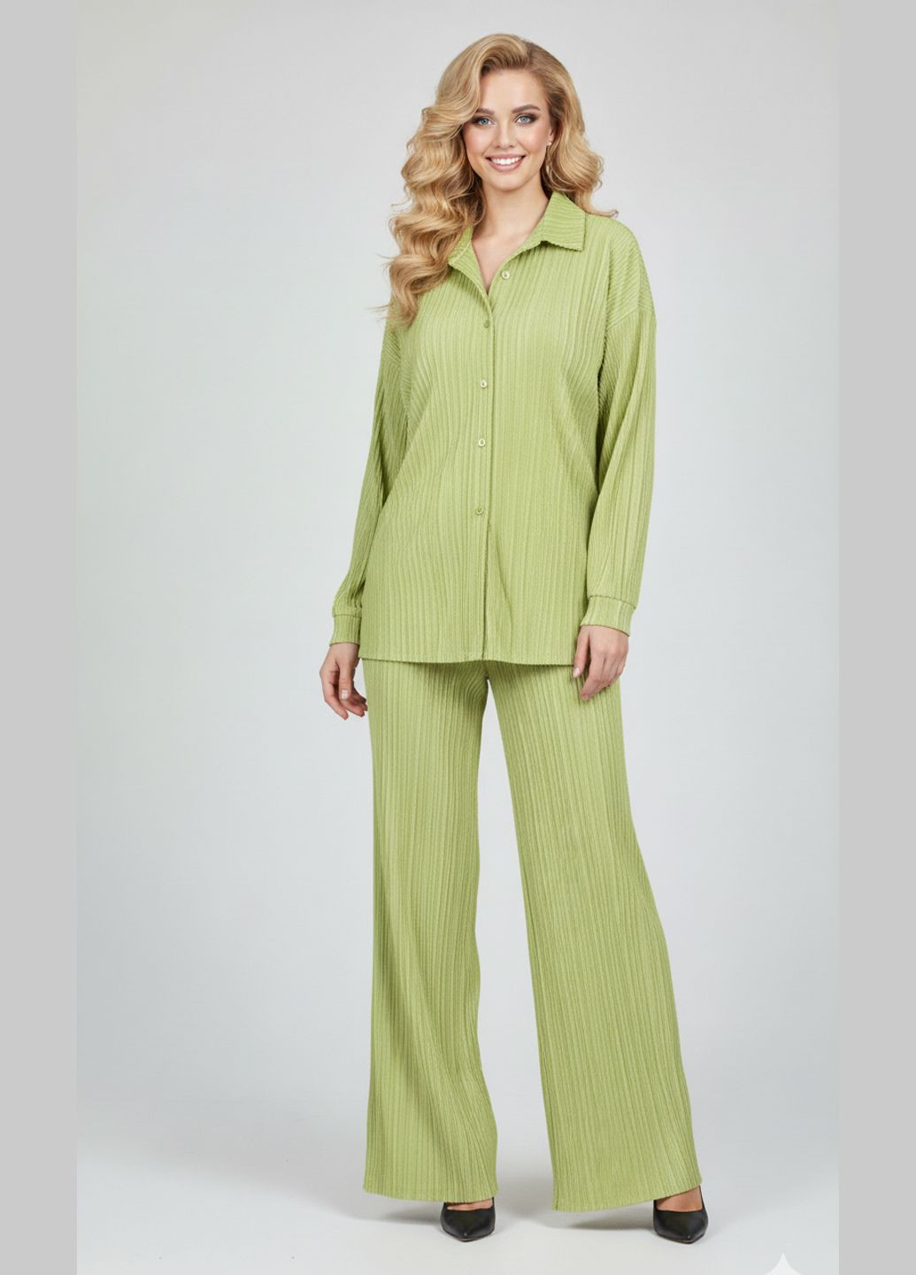 Жіночий літній брючний костюм плісе Червоний Number Nine (336214220)