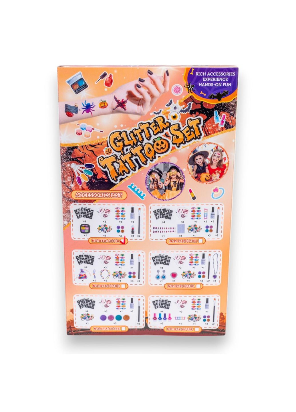 G482284-BTX-6018A Набір для татуювань "Glitter Tatoo Set Hallowen Edition" Huada Toys (330605709)