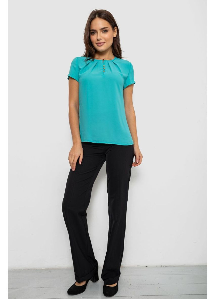 Бірюзова блуза однотонна,, 230r112 Ager