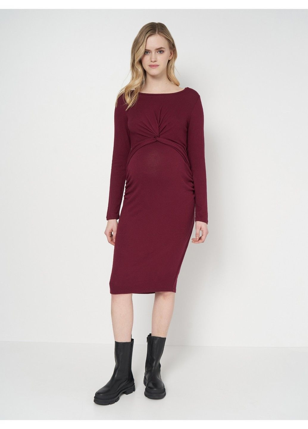 Бордова кежуал сукня для вагітних Old Navy однотонна