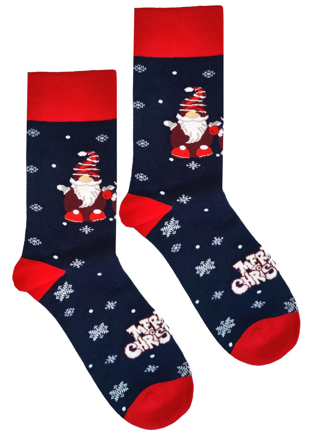 Тёмно-синие носки мужские с новогодним принтом sf380 Aura.Via (351892441)