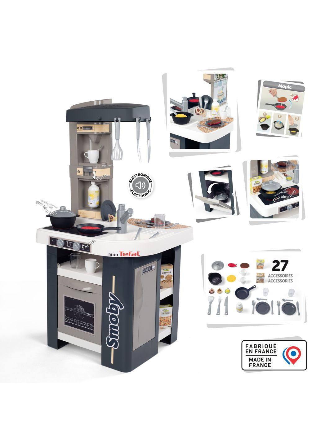 Інтерактивна кухня Тефаль. Студіо Френч, графітовий () Smoby 311056 (361855763)