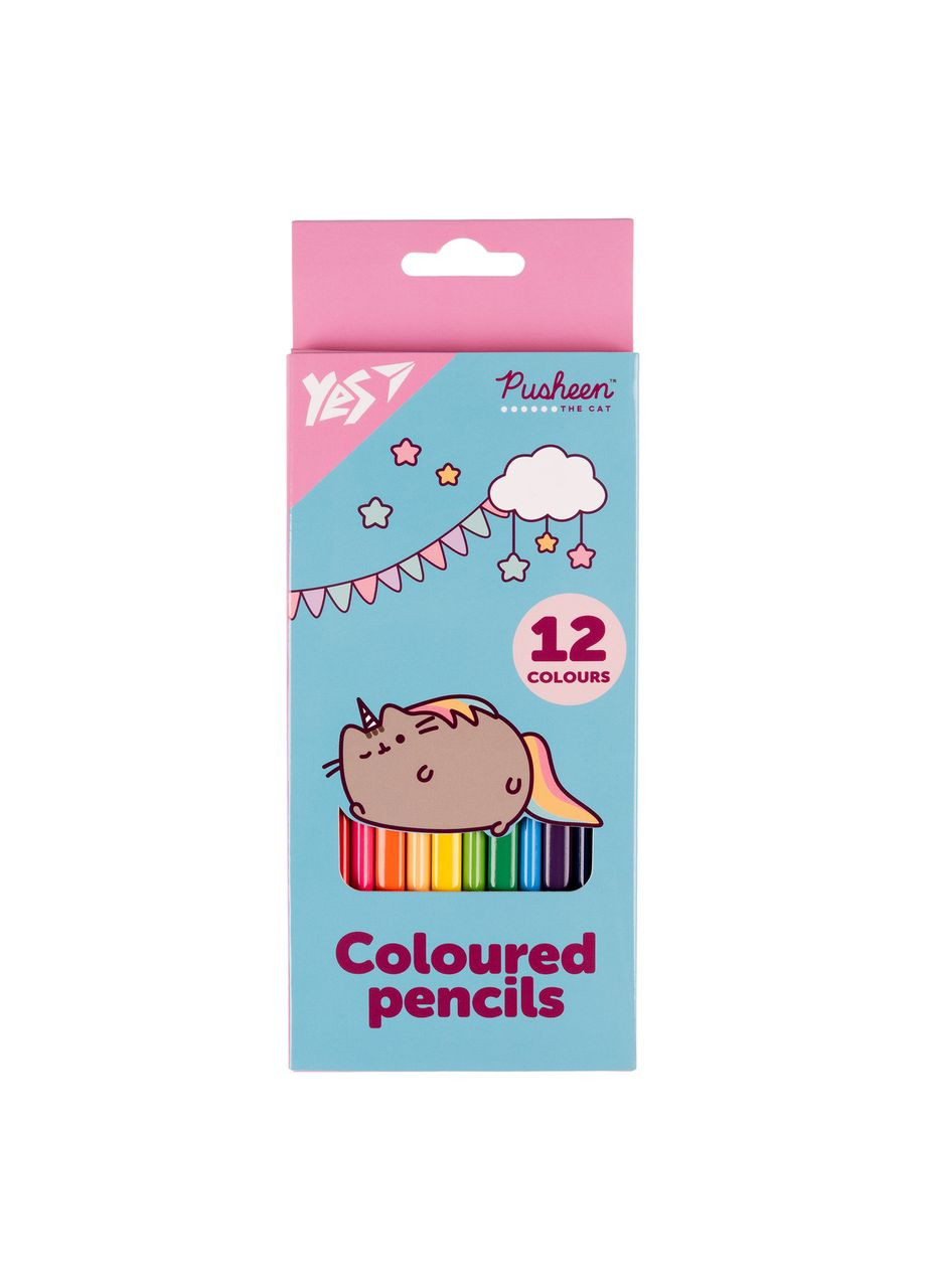 Олівці кольорові, 12 кольорів Pusheen 290721 Yes Kite (322577507)