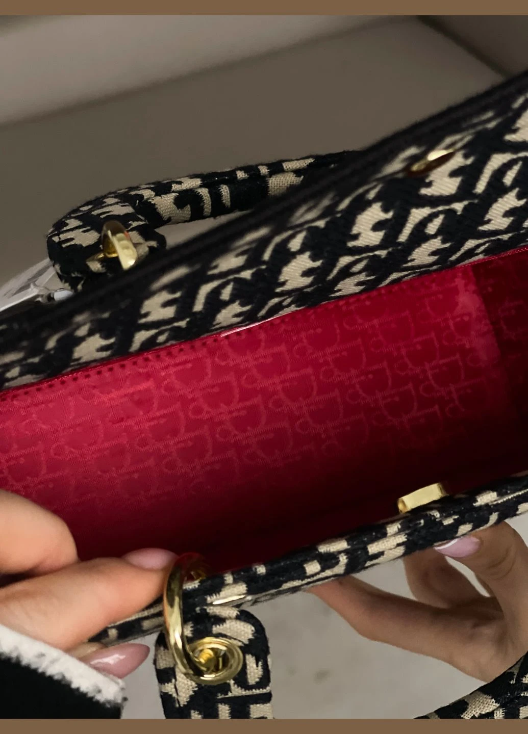 Жіноча сумка Крістіан Діор Lady medium чорний тигр No Brand (322415468)