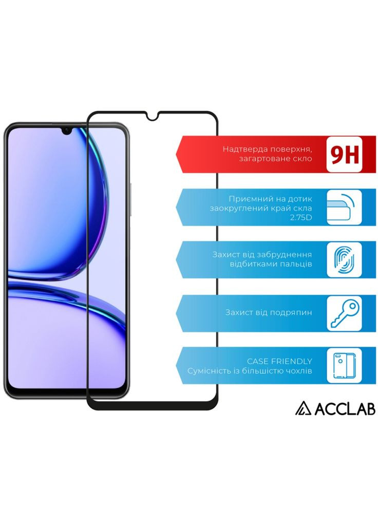 Скло захисне (m468679) ACCLAB Full Glue Realme C53 Black (367064503)