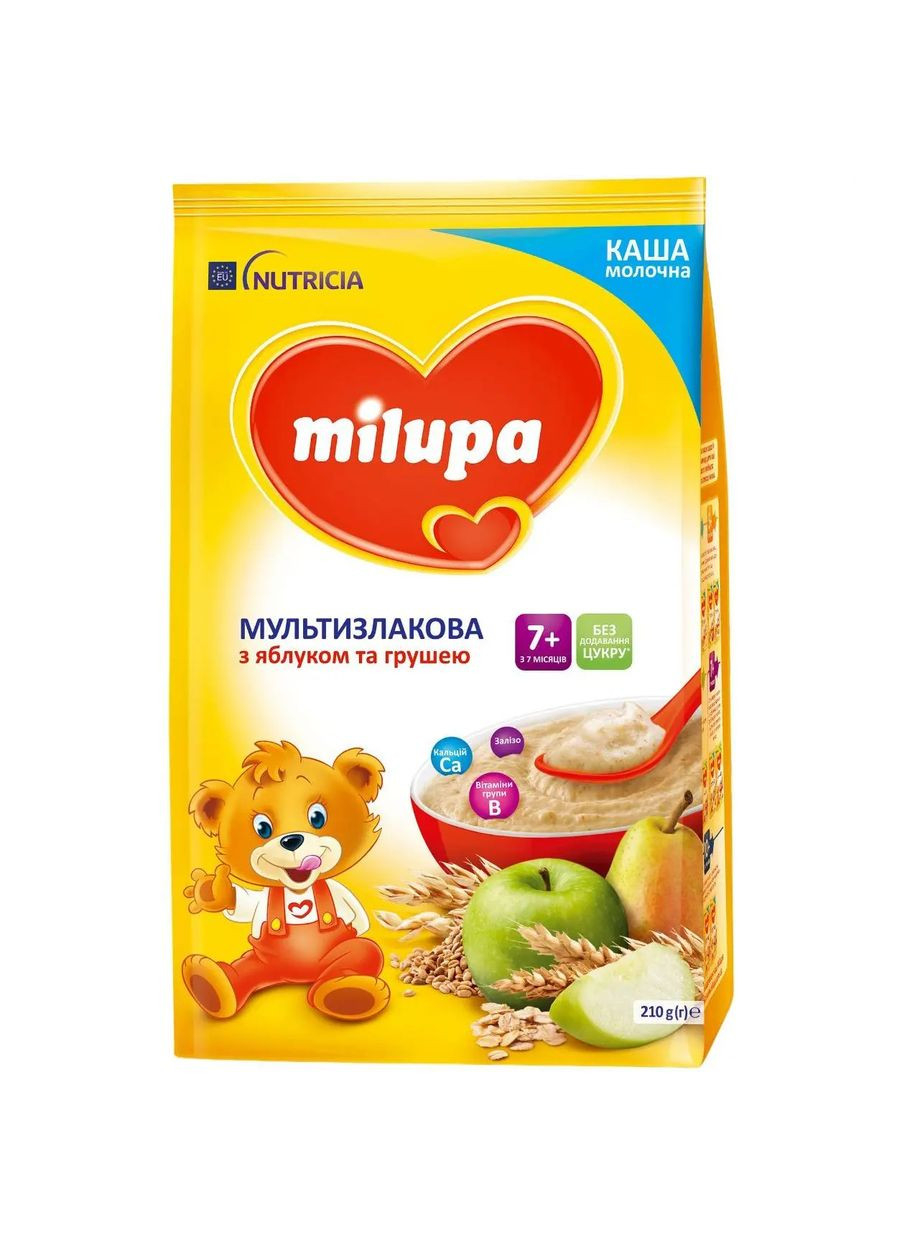 Молочная каша Мультилакова с яблоком и грушей, 210 г Milupa (328310021)