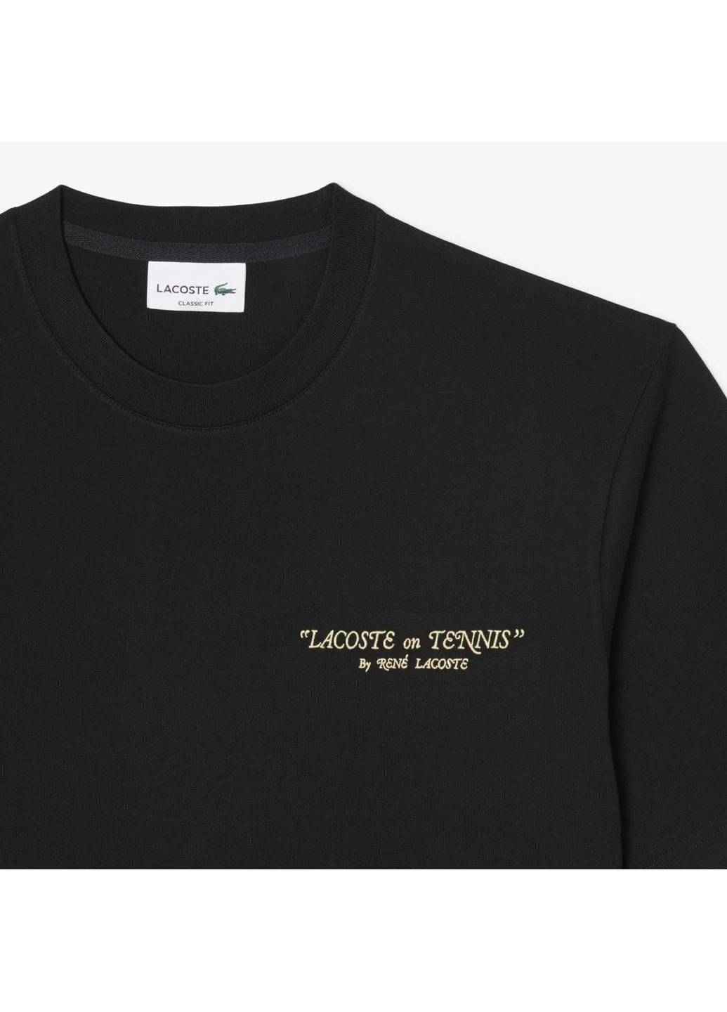 Чорна футболка Lacoste