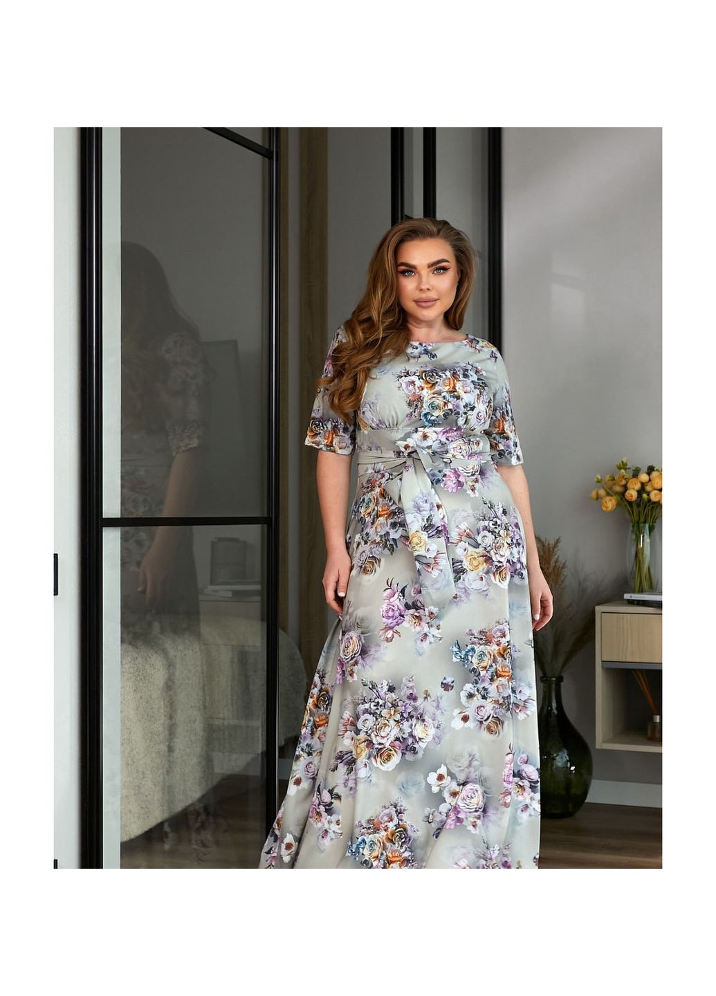 Сіро-бежева сукня Liton