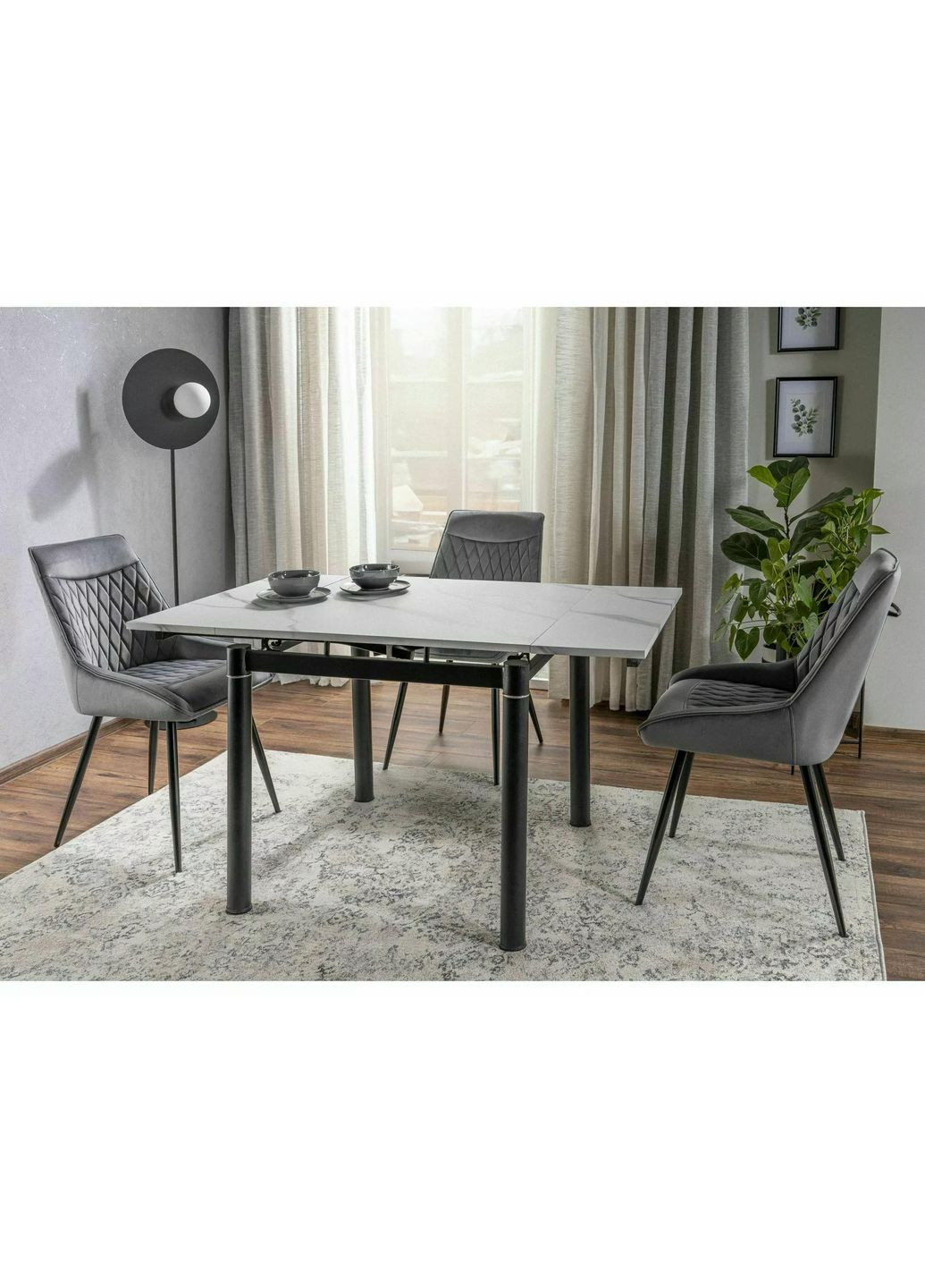 Стілець AGAT VELVET Чорний Стелаж / Сірий BLUVEL 14 AGATVCSZ Signal (372178058)