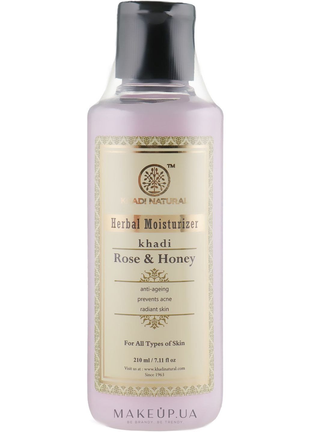 Зволожувальний лосьйон для тіла "Троянда і мед" Rose & Honey Moisturizer 210ml (656549-44124482) Khadi (368665231)