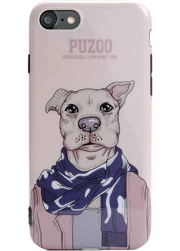 Чехолнакладка TPU Glossy Shiny Powder Art dog iPhone 7/8/SE 2020 Brown Aboo PUZOO (301783248)