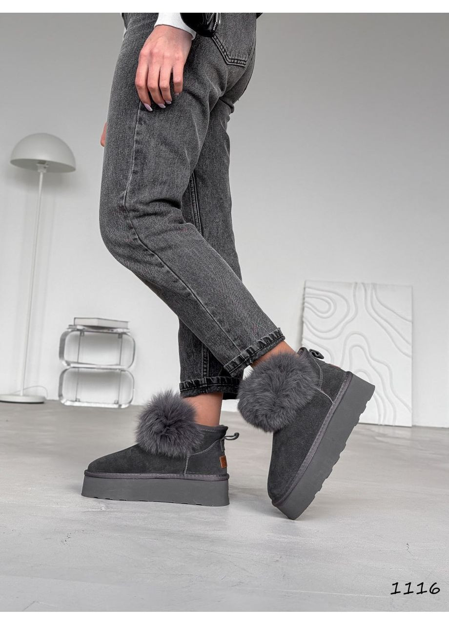 Серые угги No Brand (368556620)