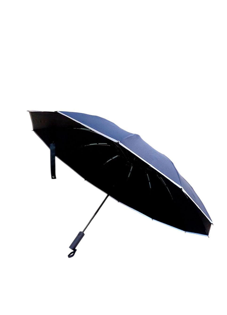 Синя} парасолька реверсивна з рефлекторною смугою, повний автомат, бежева середня система антивітер (365062240)