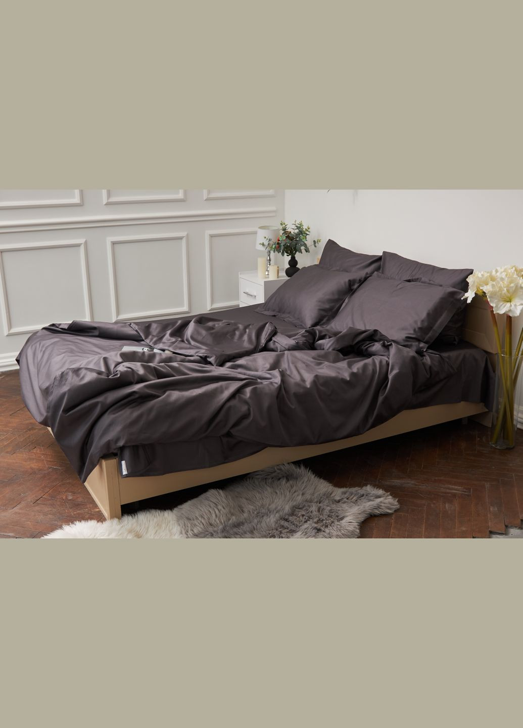 Комплект постельного белья семейный 160х220х2 наволочки 2х40х60 Satin Premium (MS-820000415) Moon&Star Rain Cloud (284416444)