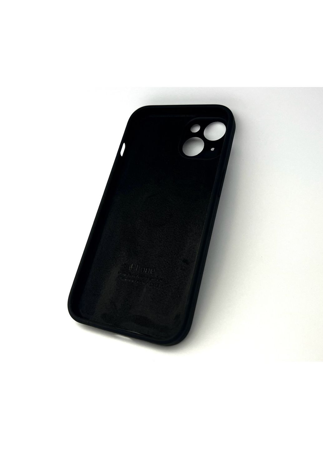 Чехол на айфон 13 Silicone case для 13 full camera с микрофиброй силиконовой закрытая камера Black / No Brand (369136993)