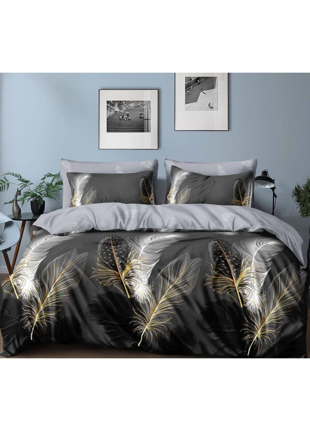 Постільна білизна Цезар, ранфорс Евро розмір, наволочки 70/70 No Brand (364220153)