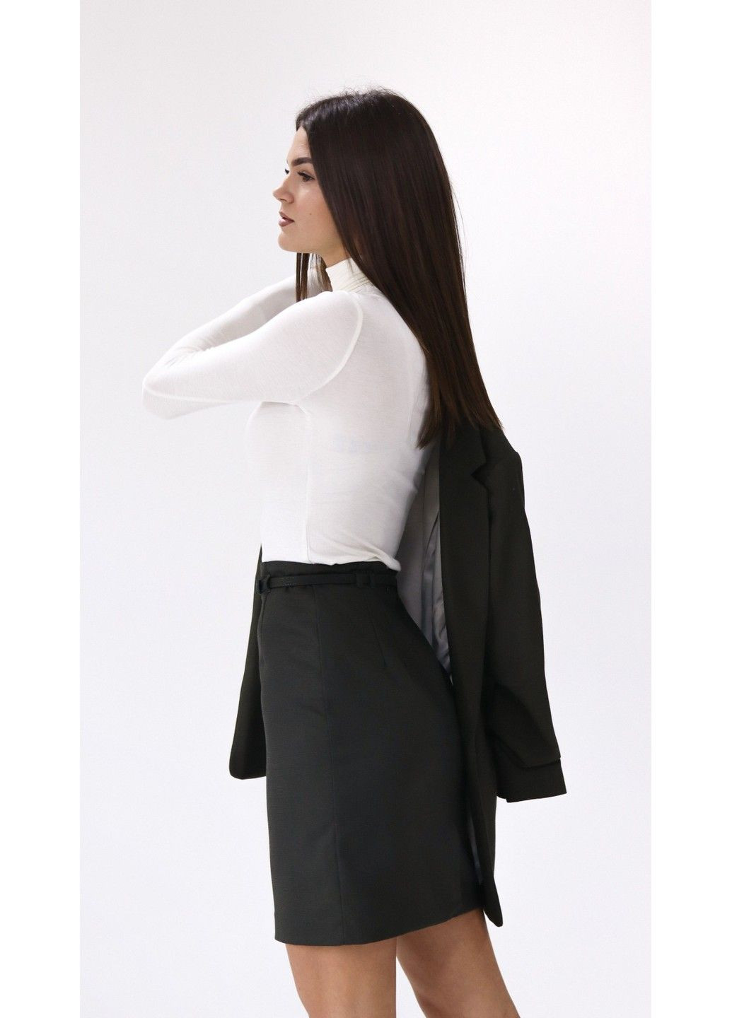 Жіноча спідниця олівець (10234) XS Чорна H&M (323585810)