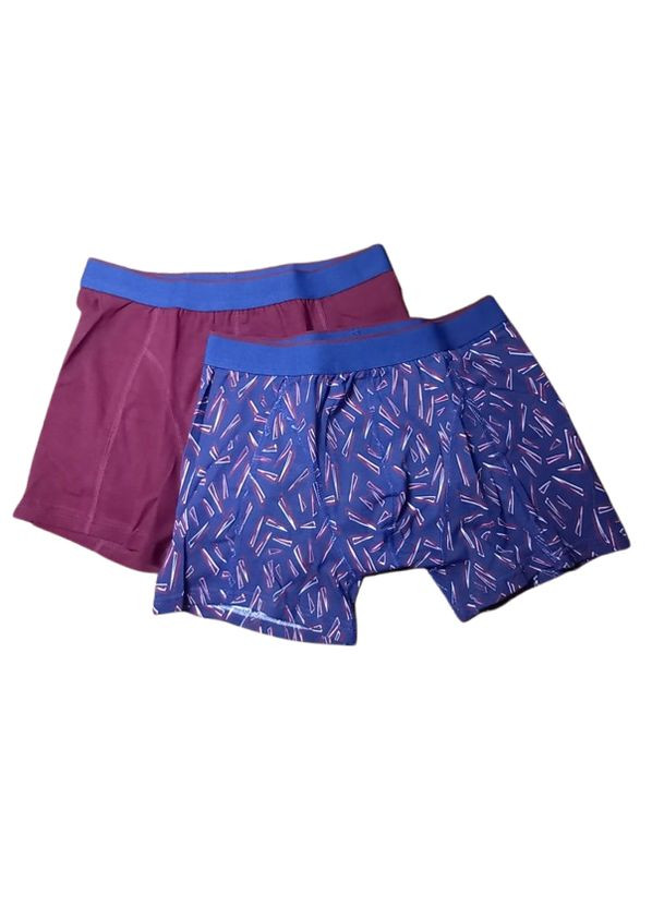 Набір трусів боксерів MEN 2 шт в наборі, розмір S, вишневий, синій ZIKI (370137614)