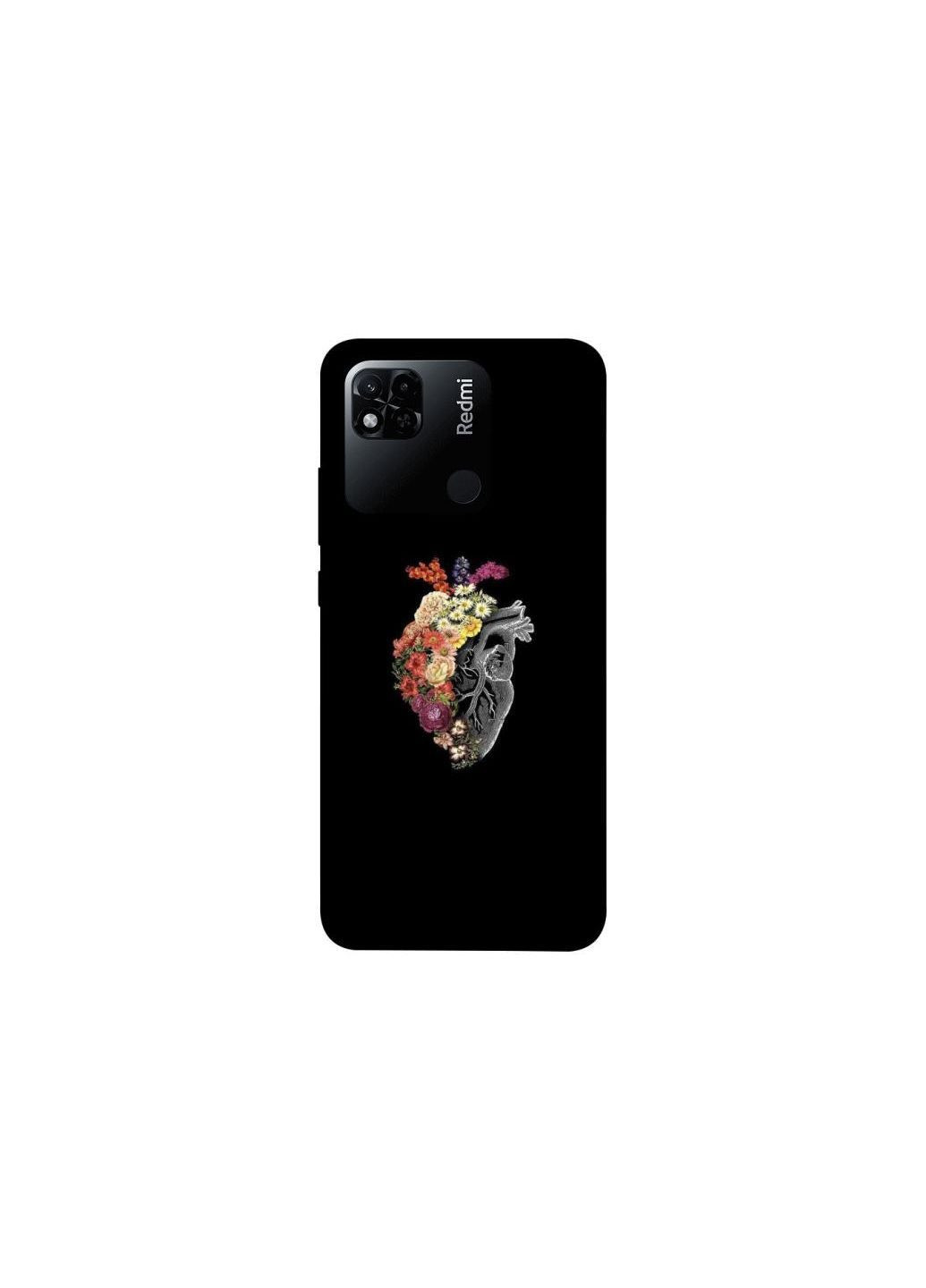 Чехол на Xiaomi Redmi 10A Heart with flowers Frontalka (362030441)