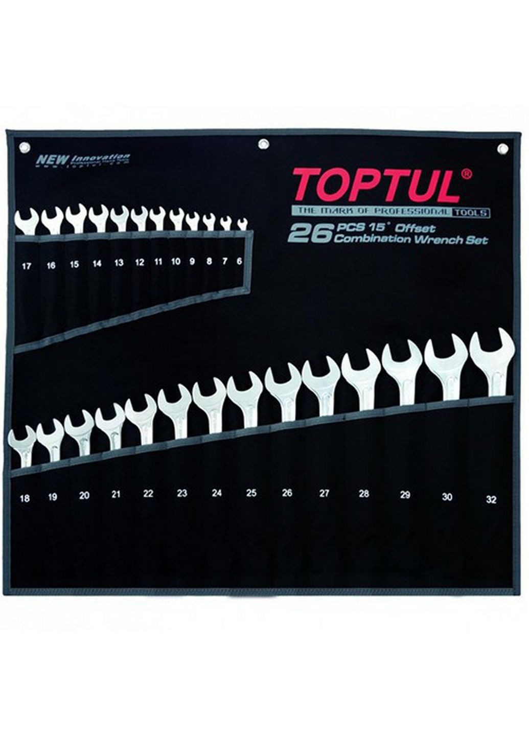 Комплект ключів комбінованих 26 шт 6-32 мм Super-Torque TOPTUL (279325946)