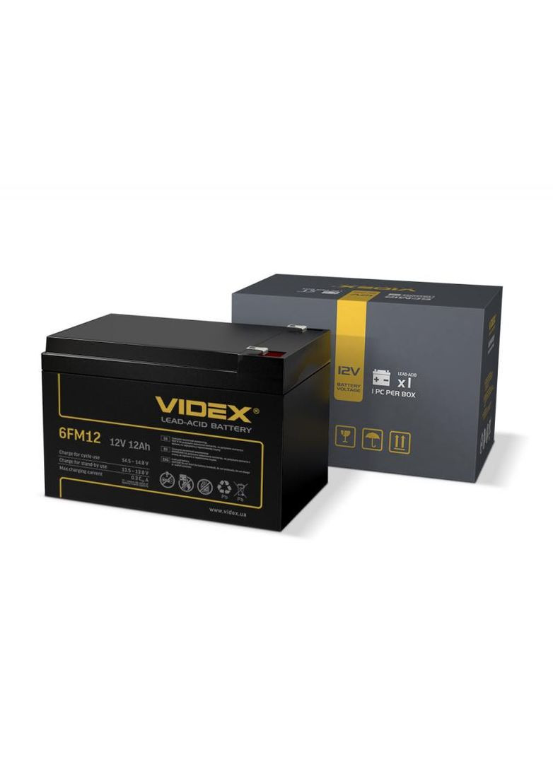 Аккумулятор свинцовокислотный 1CB 12 В 12 Ah (25078) Videx 6fm12 (284106751)