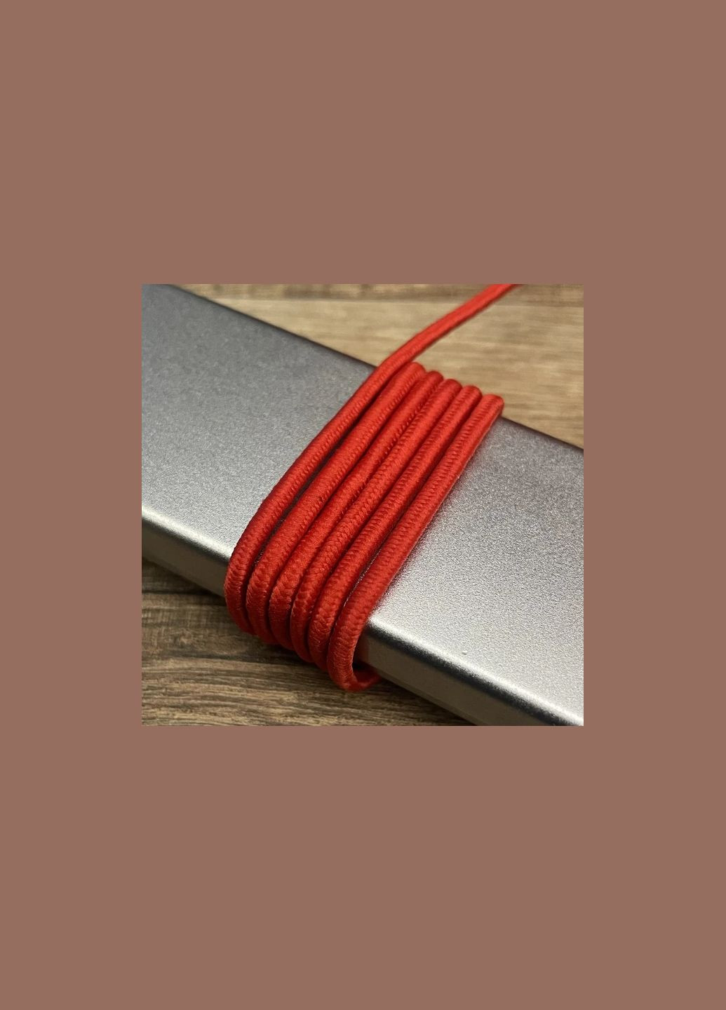 Гумка кругла червона 3 мм пог. м. No Brand (329744060)