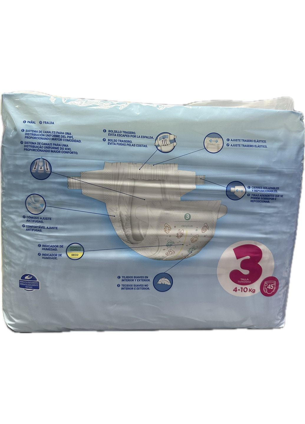 Підгузки-памперси розмір 3 45 шт Deliplus (371140774)