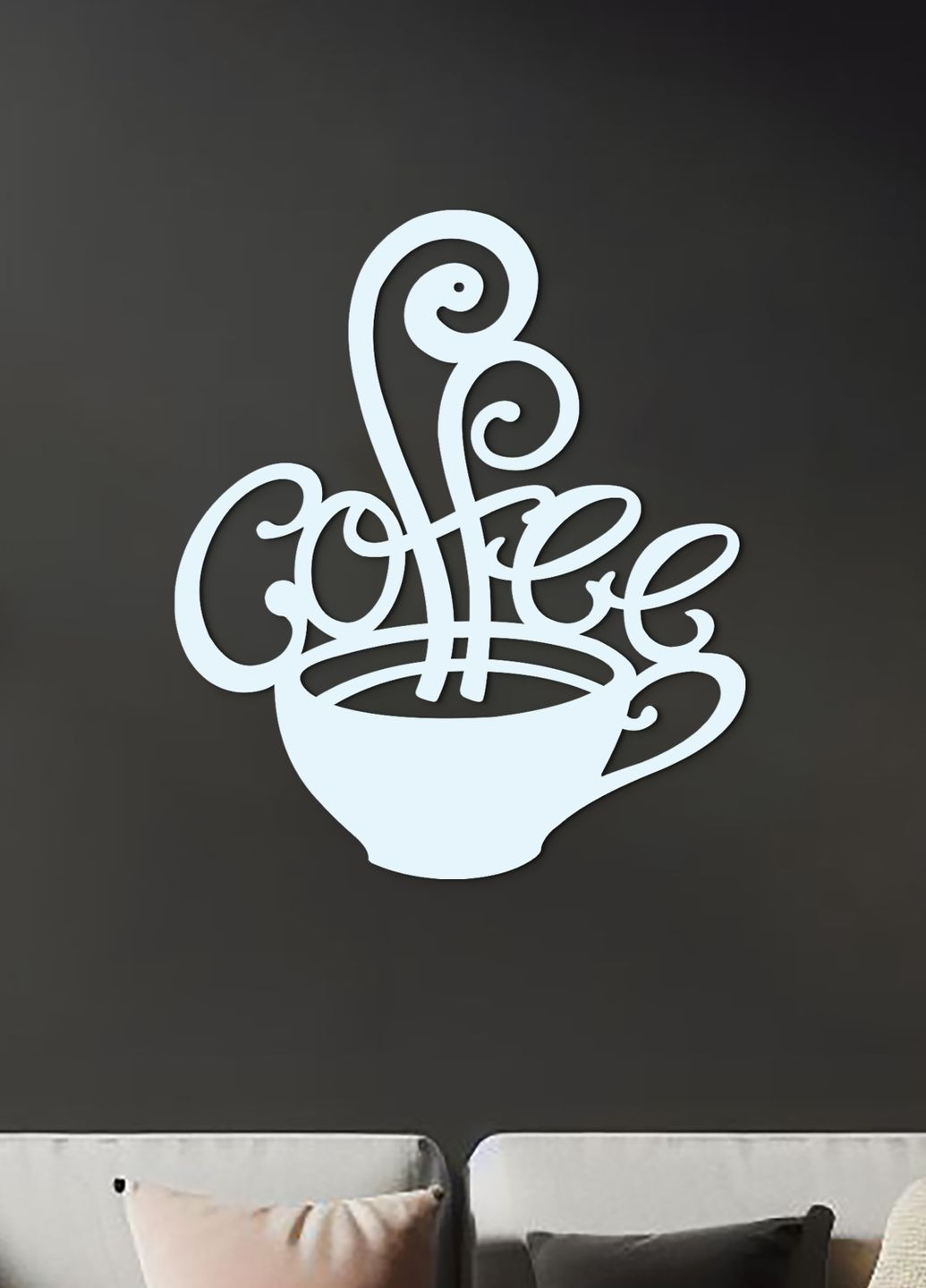 Дерев'яна картина на кухню, декор в кімнату "Філіжанка кави", стиль мінімалізм 50х60 см Woodyard (291843252)